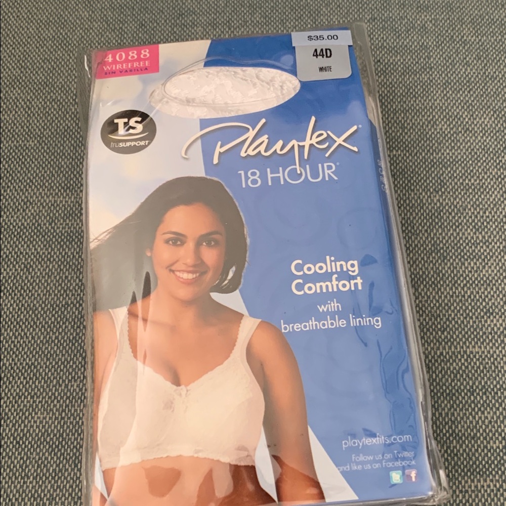 (Brand new) White lace bra with no-slip straps!